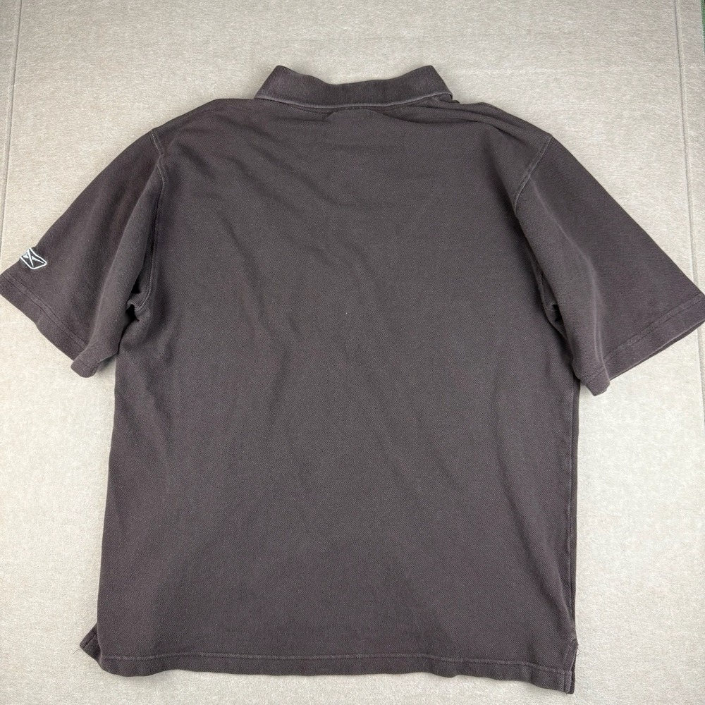 Reebok NFL Polo Shirt Men M Brown Cleveland Browns Logo Football Team Cotton Y2K - Picture 2 of 9